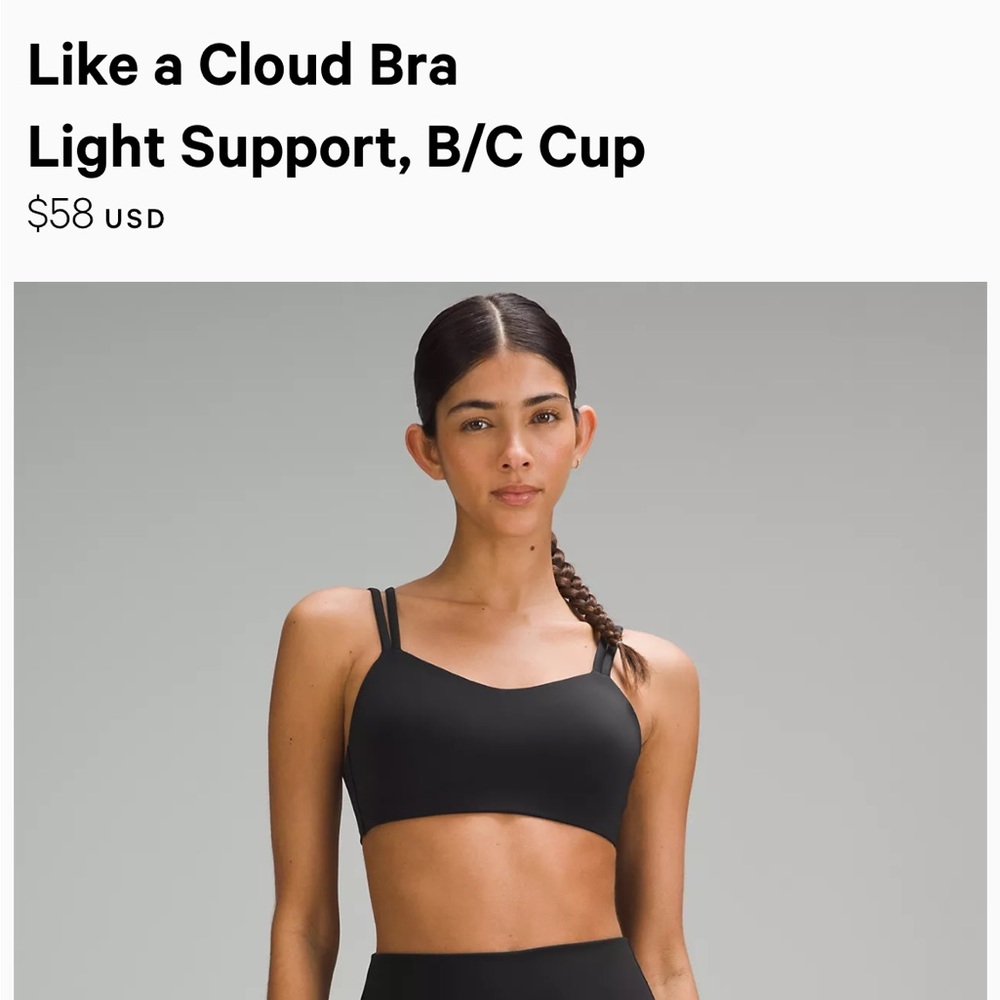 Lululemon Light Support Like a Cloud Bra - Like New